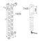 Lunghezza staffa a soffitto 200mm
