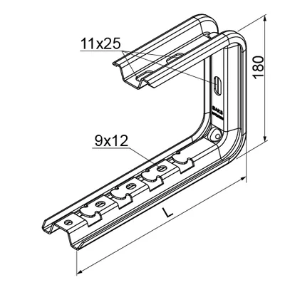 Lunghezza supporto tubo 438mm