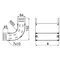 LUNJ100H60 90° bend, sheet thickness - 1 mm