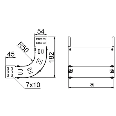 LUNJ200H50, pliage à 90°, épaisseur de tôle : 1 mm