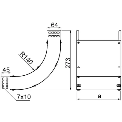 LUPNJ300H300 Doblado a 90° Espesor de la chapa: 1 mm