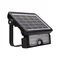LUX LED 5W, solární reflektor s pohybovým senzorem 500lm, IP65, 4000K, 2x1500mAh, černý