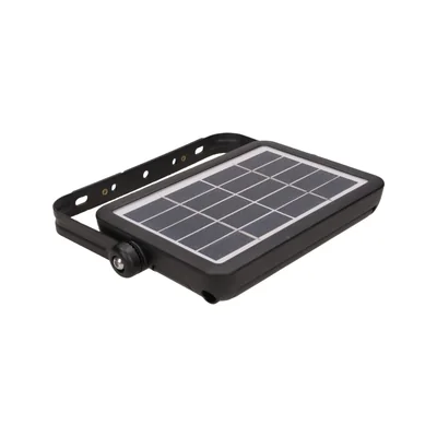 LUX LED 5W, solární reflektor s pohybovým senzorem 500lm, IP65, 4000K, 2x1500mAh, černý