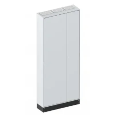 LXN250 3-12 PHN1 Empty floor-standing enclosure, IP41, class I RAL7035 (800x1850x250) with 100 mm plinth