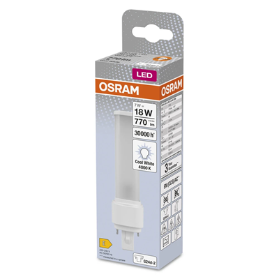 Люмінесцентна LED лампа 7W 230V нейтральна G24d-2