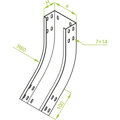 LZWMP50H50 Innenbiegung 45° Blechdicke - 1,50 mm