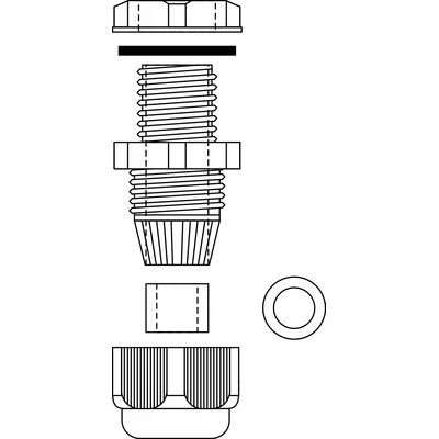 M20 gland, IP68 gray