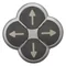 M22-D4-S-X7 ; 4-position black arrow button