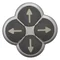 M22-D4-S-X7 ; 4-position black arrow button