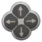 M22-D4-S-X7 ; 4-position black arrow button