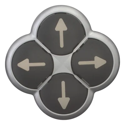 M22-D4-S-X7 ; Bouton fléché noir à 4 positions