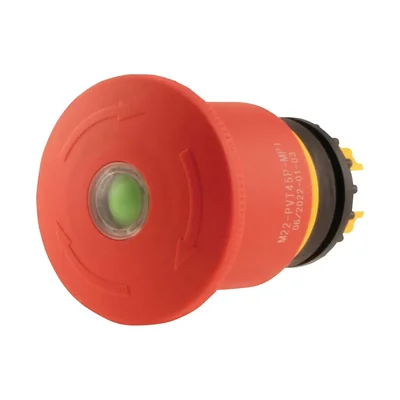 M22-PVT45P-MPI Accionamiento de botón de seguridad de 45 mm con señalización de activación mecánica
