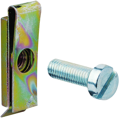 M5 Screws for mounting devices on a perforated plate.
