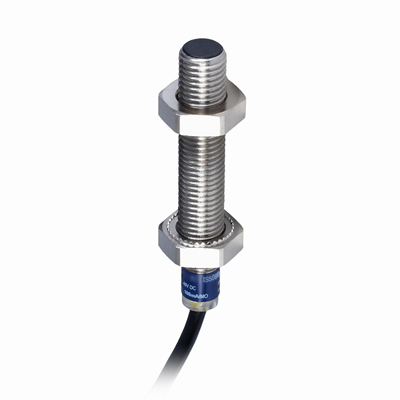 M8 inductive sensor with NPN 1NC 12-24V DC output, 2m cable
