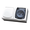 MADERA Interrupteur unipolaire + prise de terre unipolaire - blanc - Couvercle transparent