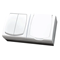 MADERA Interruptor doble + enchufe simple con puesta a tierra - - blanco - Tapa blanca