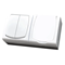 MADERA Interruptor doble + enchufe simple con puesta a tierra - - blanco - Tapa blanca
