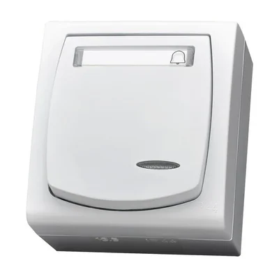 MADERA Łącznik zwierny dzwonek z podświetleniem biały