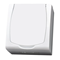 MADERA Single socket with grounding, white, white lid, equipped with shutters for current paths