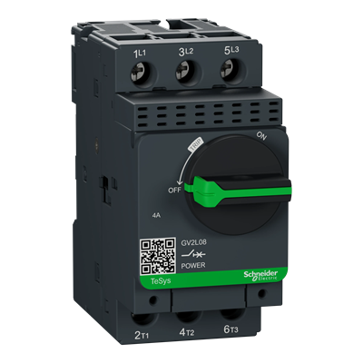 Magnetic motor switch GV2L rotary drive 4A