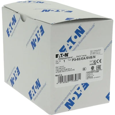 Main switch, 63A, P3-63/EA/SVB/N