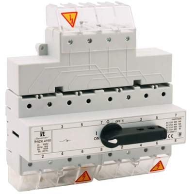 Mains-generator switch 125A three-position+N (N non-switchable pole)
