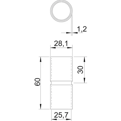 Manchon de tuyau SV25W G sans filetage