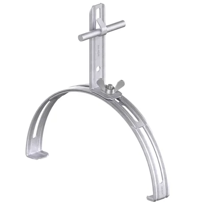 Mango extensible para cumbreras H = 12 cm con codo, galvanizado en caliente