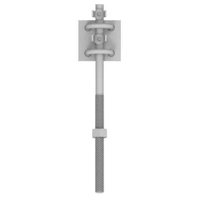 Mango tensor en forma de U, tornillo M10, galvanizado en caliente