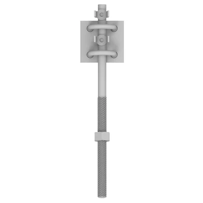 Mango tensor en forma de U, tornillo M10, galvanizado en caliente