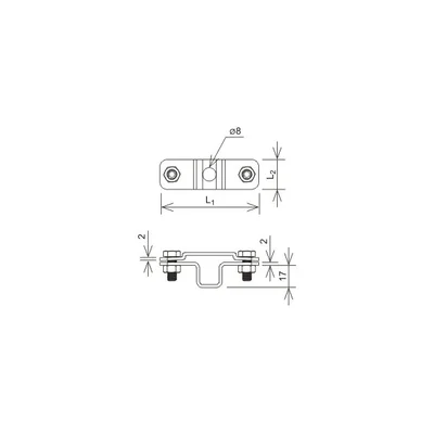 Maniglia avvitata su ferro a cerchio, zincata a caldo