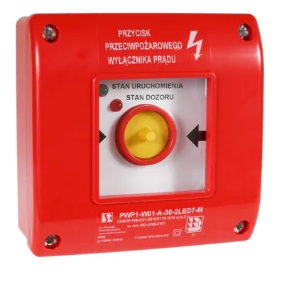 Manual button of the PWP1 fire protection switch