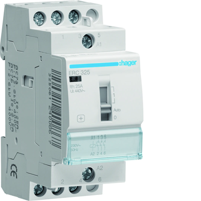 Manual contactor 230VAC 3NO 25A
