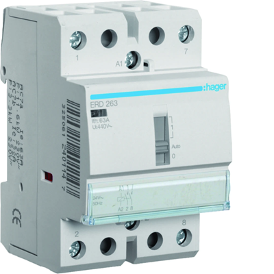Manual contactor 24VAC 2NO 63A