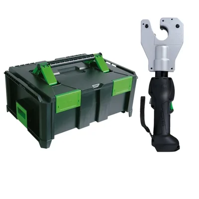 Máquina de crimpado electrohidráulica SD300-6 con dispositivo sensor en maletín sin accesorios.