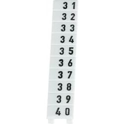 Marcadores 9705 A/5/10B blanco 31-40 para bornes de carril