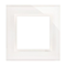 Marco 1 pliegue Nature-Glass BLANCO PERLA IP20/IP44