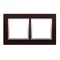 Marco 2 pliegues Nature-Wood WENGE PLATA IP20/IP44