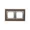 Marco 2 pliegues Nature-Wood WENGE PLATA IP20/IP44