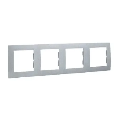 Marco cuádruple: aluminio universal horizontal y vertical (metálico)