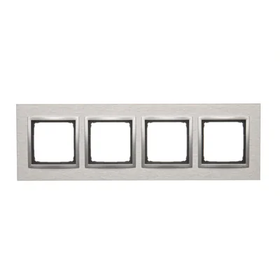 Marco cuádruple Nature-Metal INOX, CLASSIC IP20/IP44