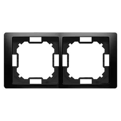 Marco de 2 módulos Simon Basic Neos WMYZ-04220N-Z013 NEOS – universal horizontal y vertical; negro