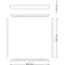 Marco de superficie para luminarias de panel de 600x600 mm, blanco