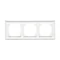 Marco de tres módulos Simon 55 WMDZ-01103x-0111; Blanco mate
