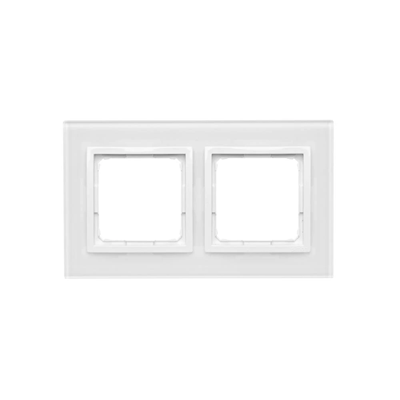 Marco doble Nature-Glass BLANCO PERLA IP20/IP44