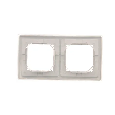 Marco doble para versión resistente a salpicaduras IP44 con juego de juntas, inox (metálico)