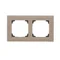 Marco Nature de 2 módulos Simon 55 WMDZ-0120xZ-172; cristal esmerilado beige.