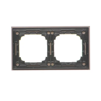 Marco Nature de 2 módulos Simon 55 WMDZ-0120xZ-172; cristal esmerilado beige.