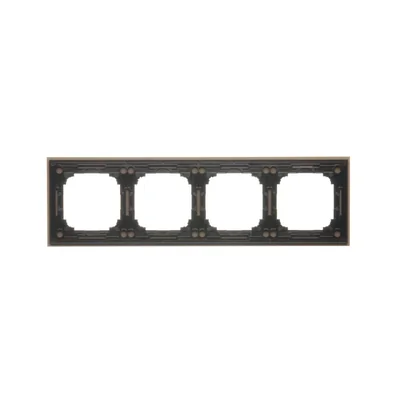 Marco Nature de 4 módulos Simon 55 WMDZ-0140xZ-172; cristal esmerilado beige