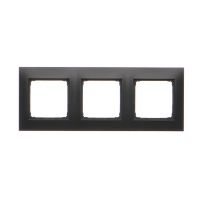 Marco PREMIUM Simon 54 Premium WMDZ-0130xK-049 de 3 módulos para cajas de pladur IP20 / IP44; negro